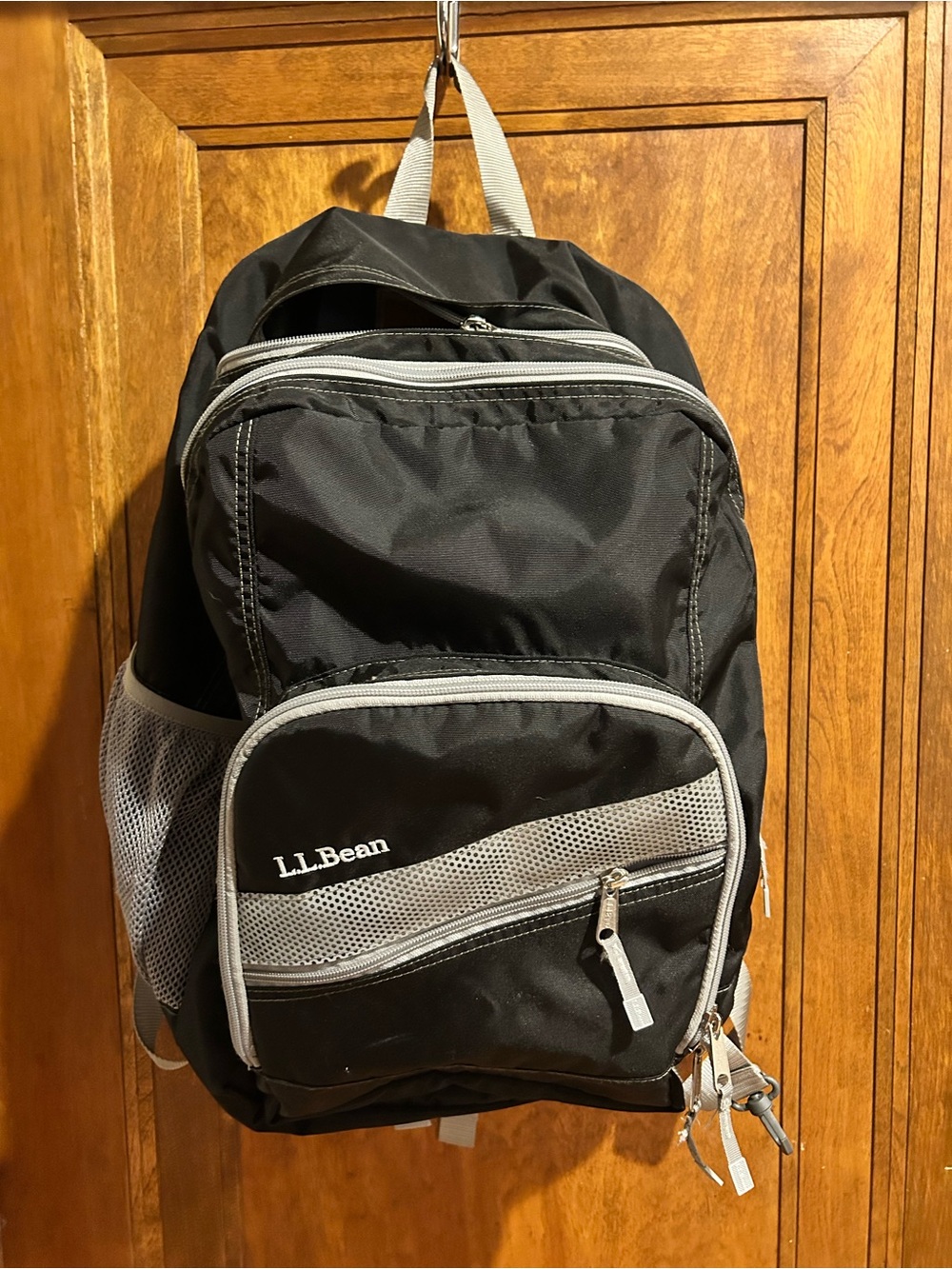 L.L. Bean Black Backpack with Gray Accents